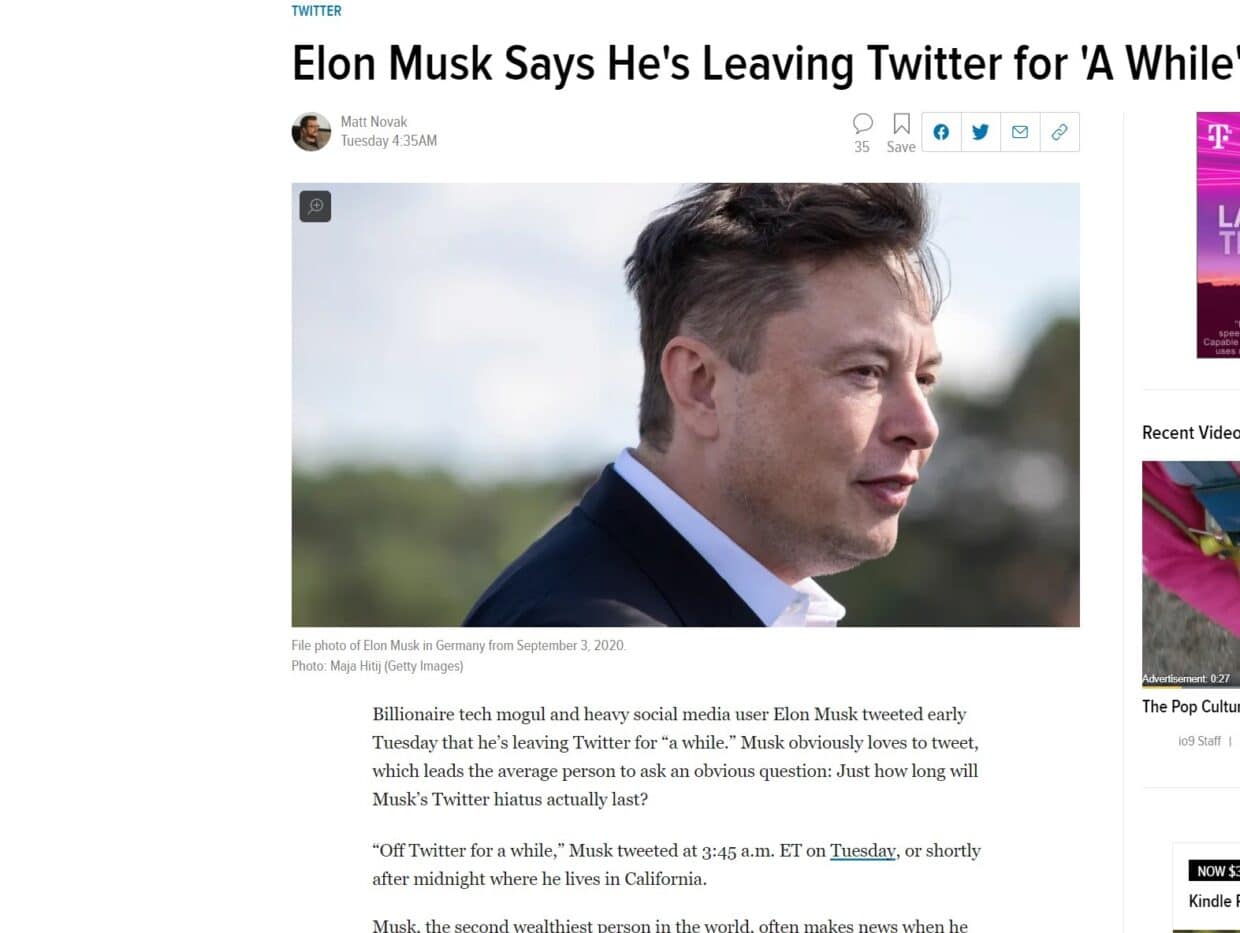 Elon Musk Quits Twitter